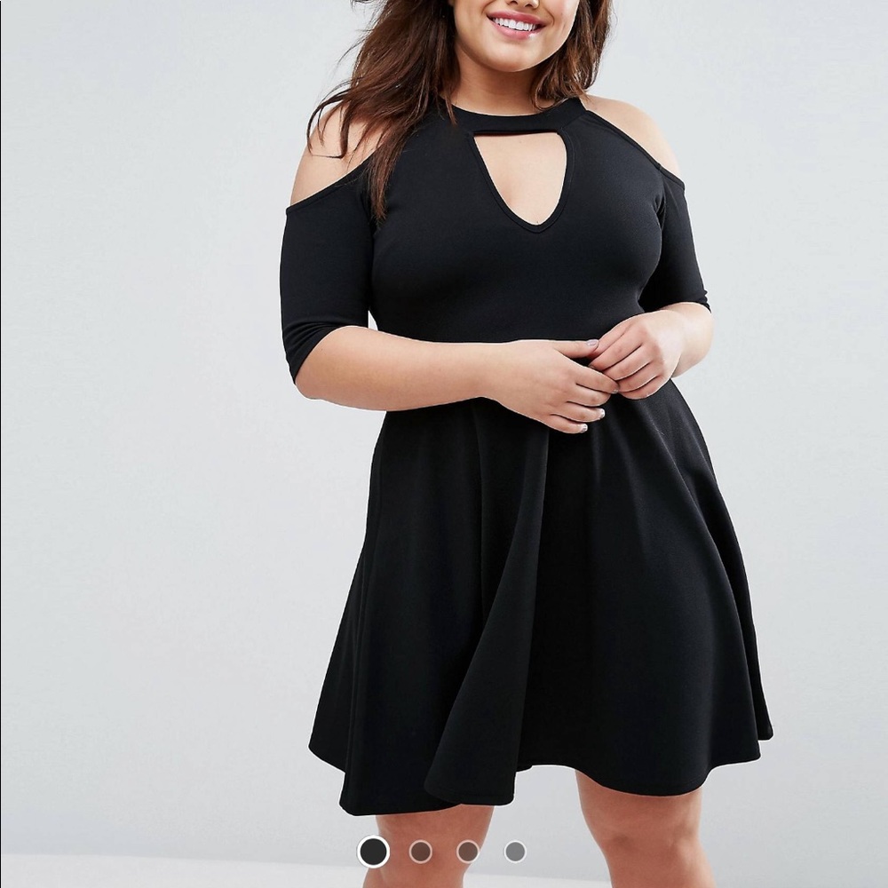 Off shoulder skater mini dress